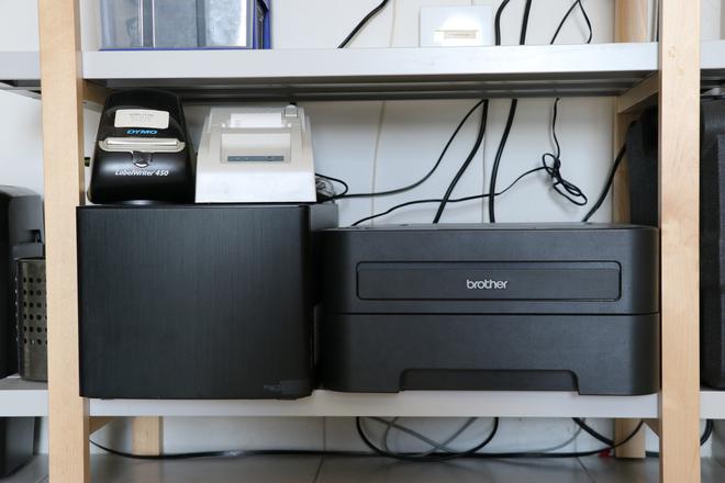 A photo of the two thermal printers next to each other.